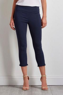 polka dot cropped pull-on pants
