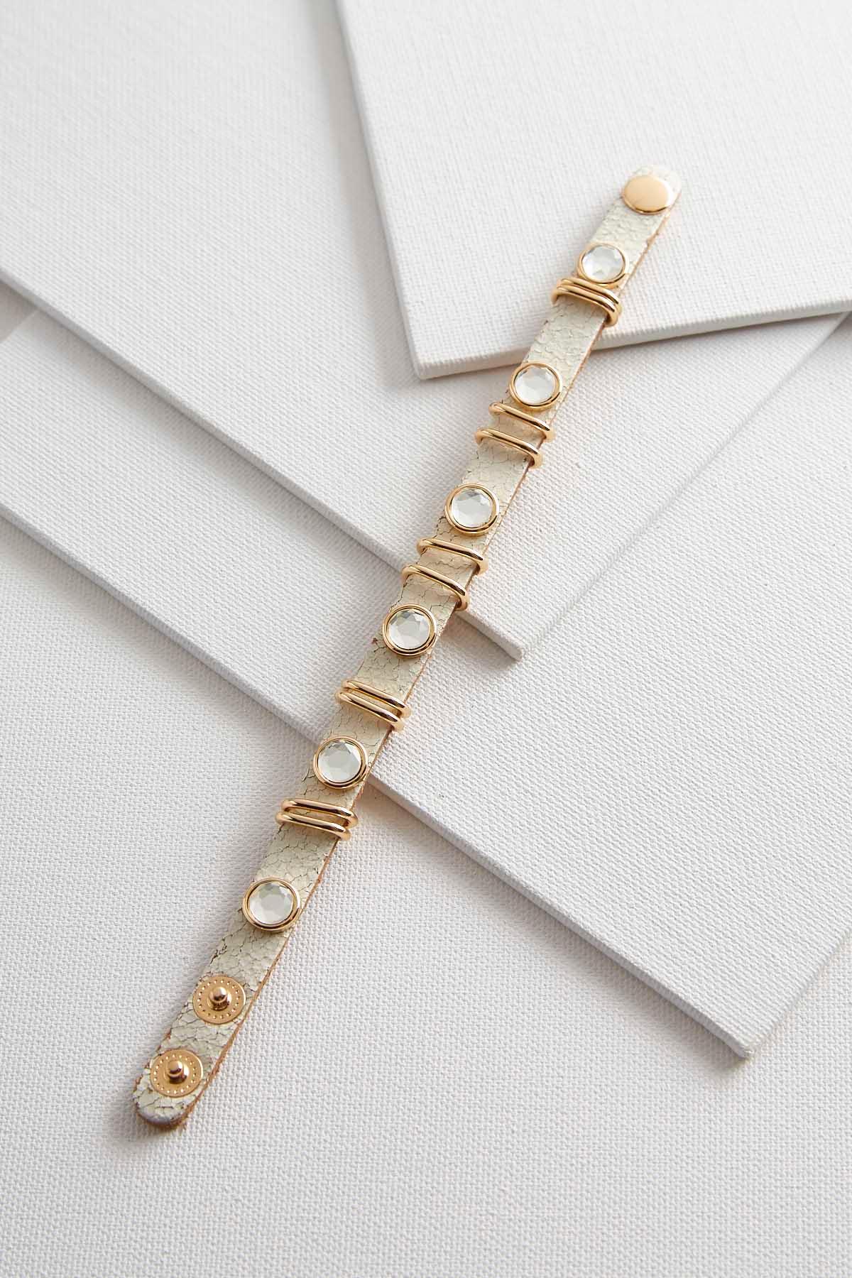 Crackeled Faux Leather Bracelet