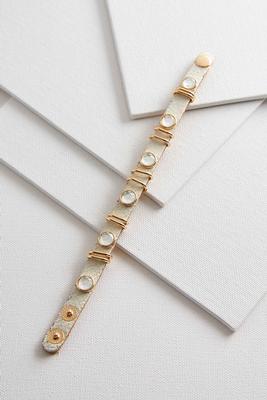 crackeled faux leather bracelet