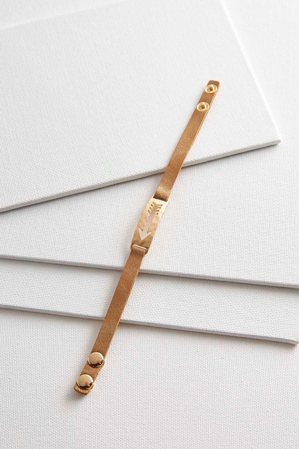 Arrow Bar Faux Leather Bracelet