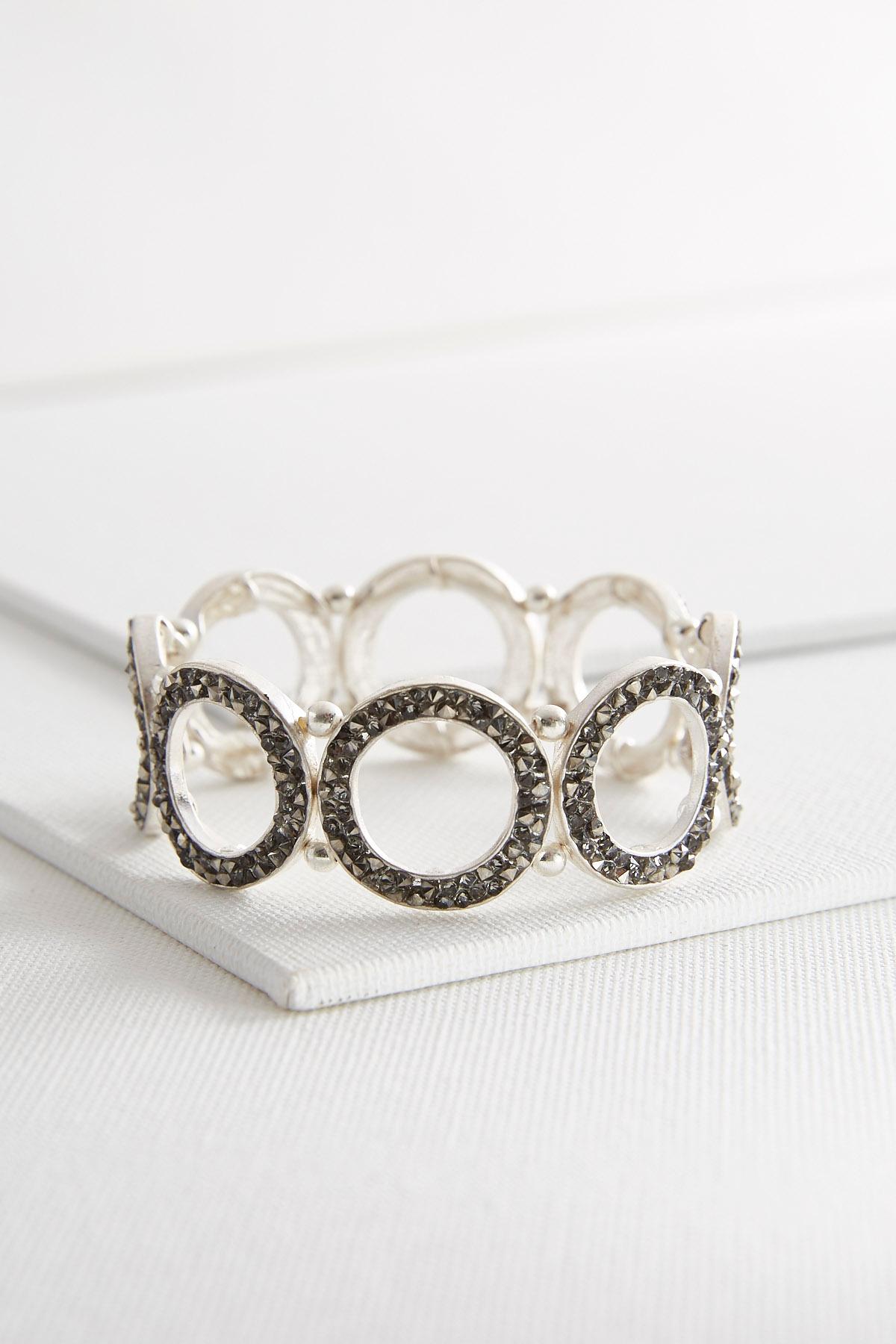 Crushed Stone Circle Stretch Bracelet