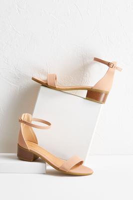 ankle strap low block heels