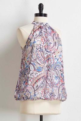 paisley bubble halter top