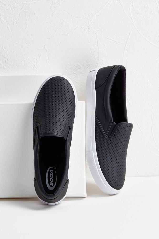 Perforated Slip- On Sneakers