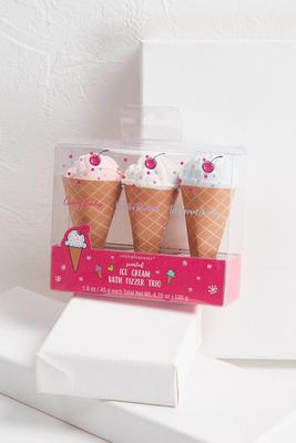 ice cream cone bath fizzer set