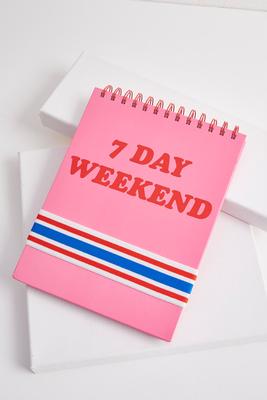 7 day weekend spiral notebook