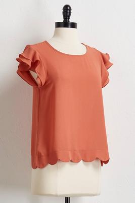 scalloped hem top