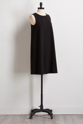 solid crepe shift dress