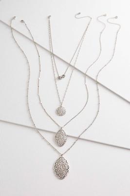 etched paisley pendant necklace set