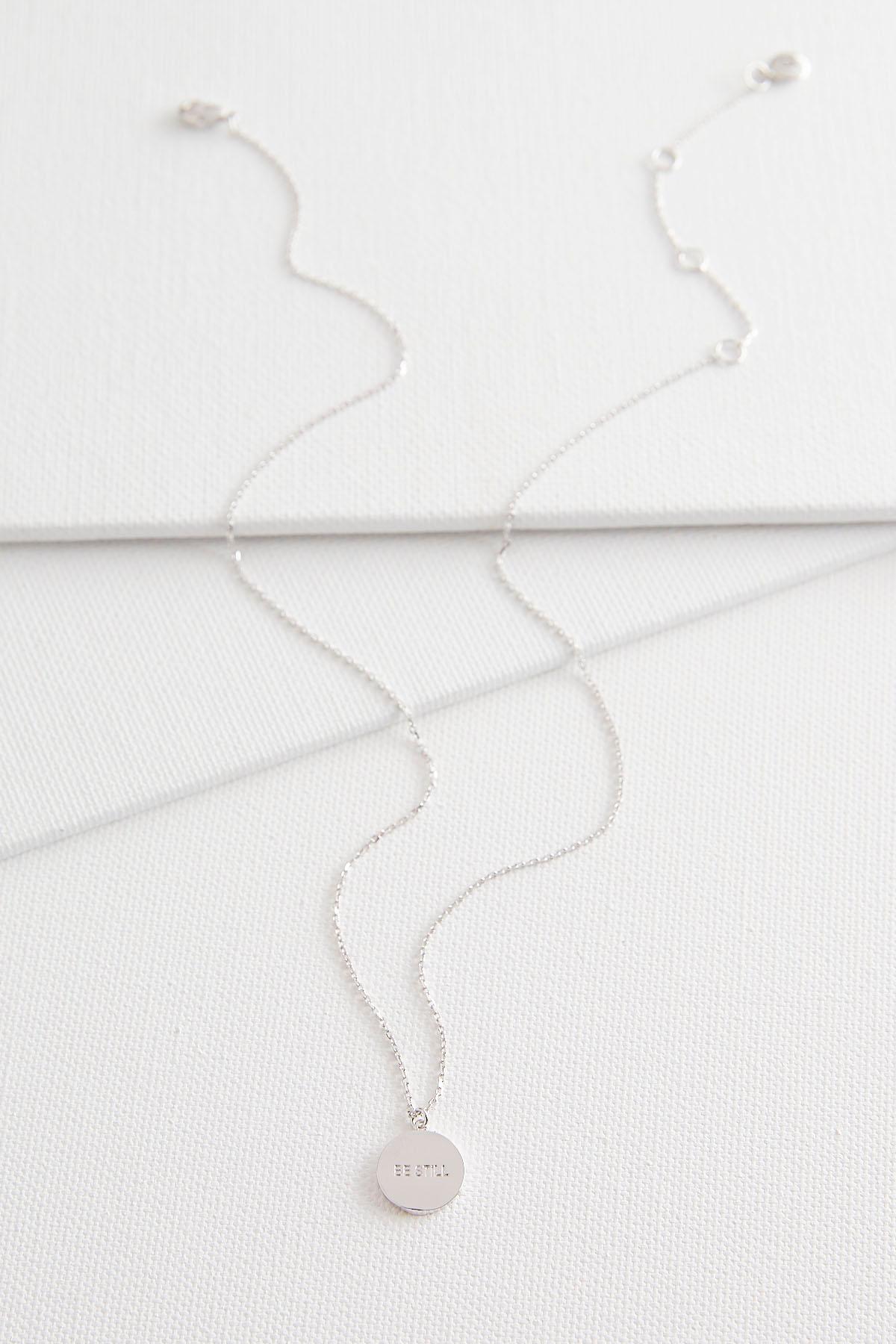 Be Still Disk Pendant Necklace