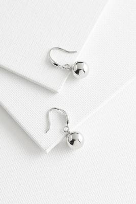 gray ball dangle earrings