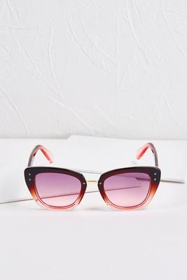 gradient pink cat eye sunglasses