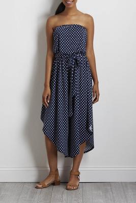 cropped polka dot jumpsuit