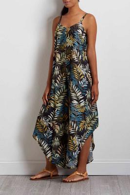 tropical palm genie jumpsuit