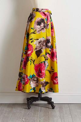 gold blossom maxi skirt