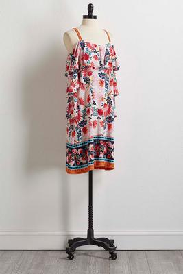 tiered ruffle sleeve dress
