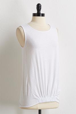 gathered waist tank