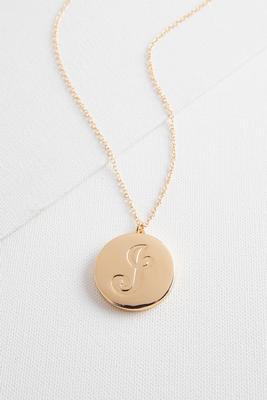 j monogram locket pendant necklace