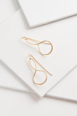 twisted metal threader earrings