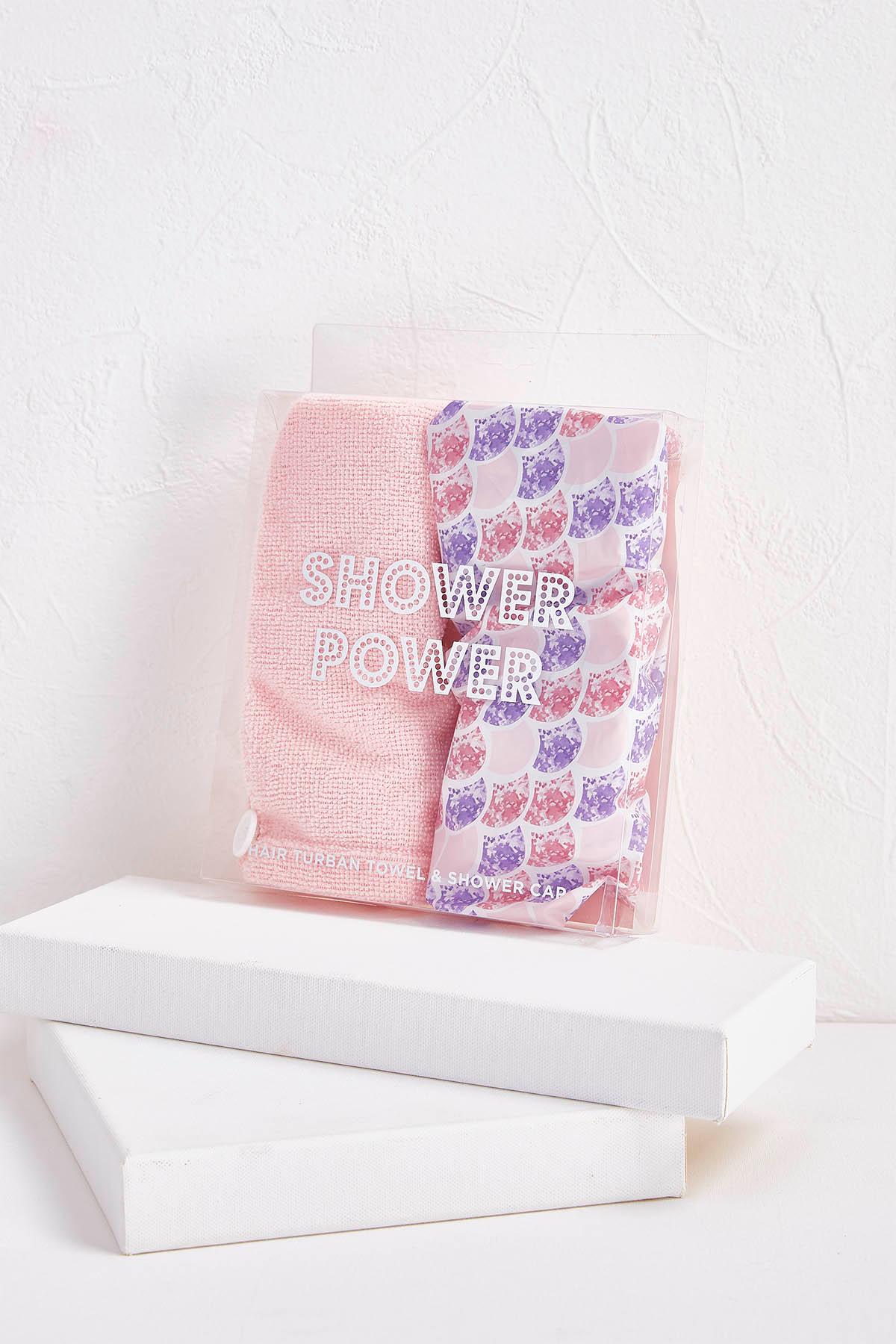 Hair Turban And Shower Cap Set