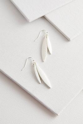 linear hammered metal earrings