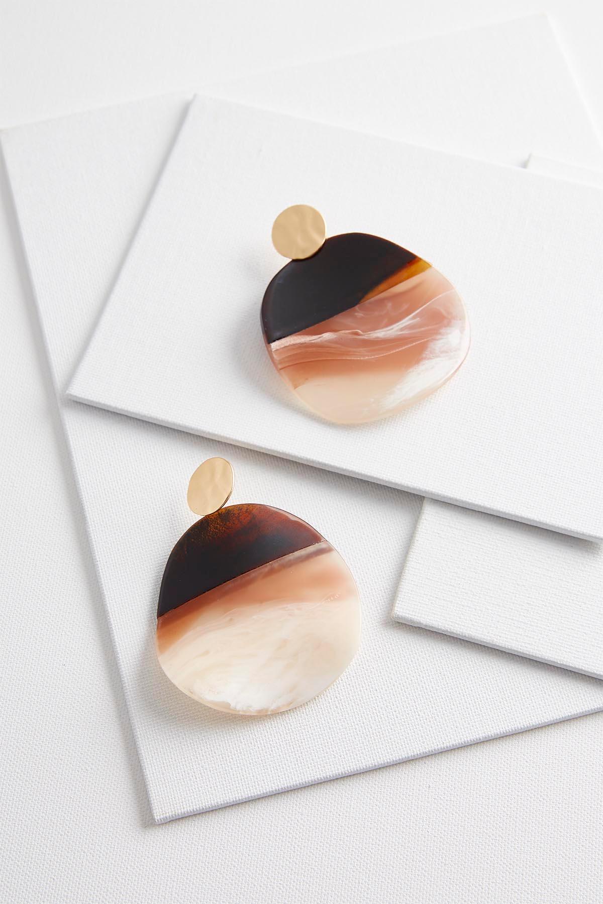 Marbled Tortoise Shell Earrings