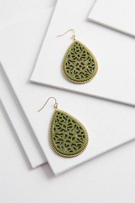 floral enamel cutout earrings