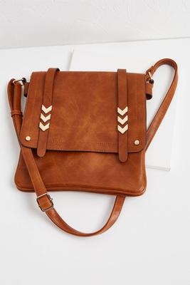faux leather foldover crossbody