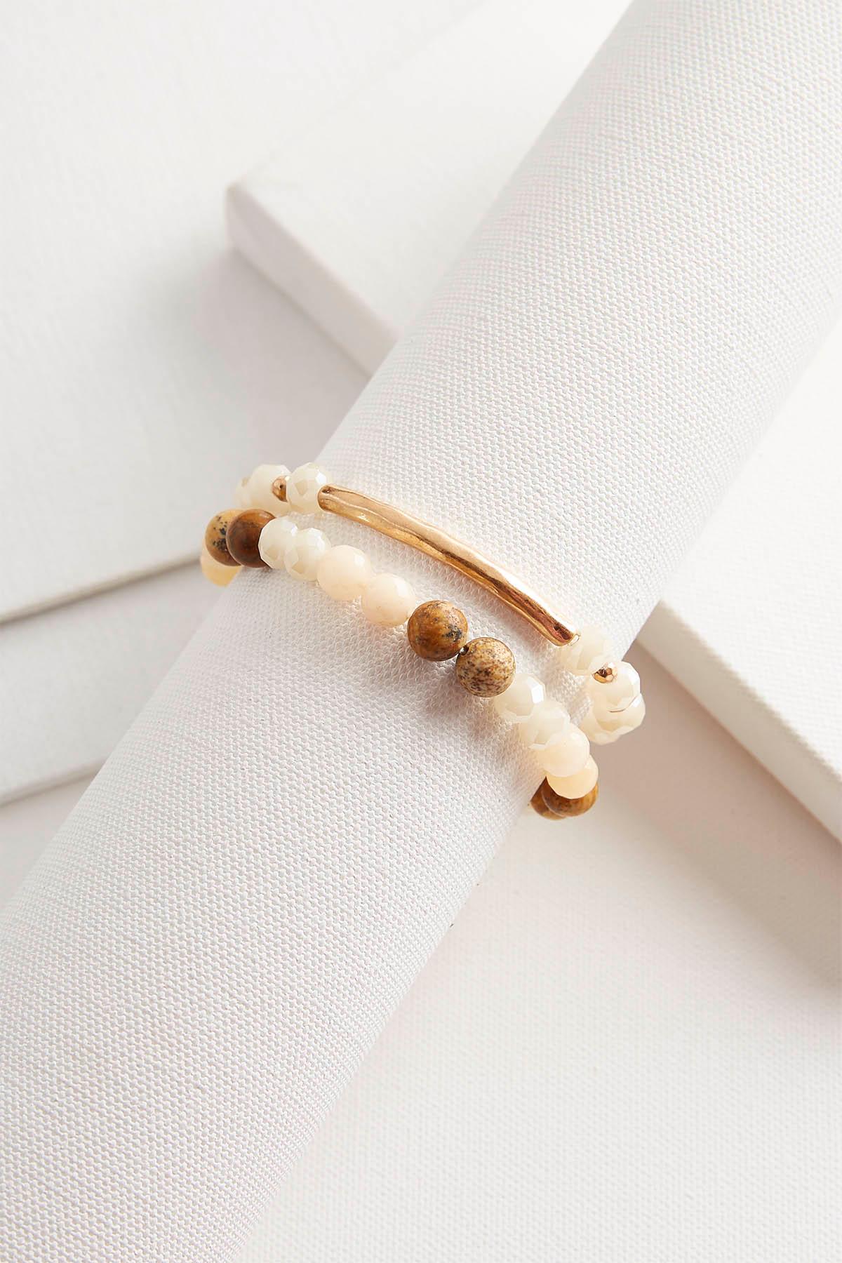 Bead And Bar Bracelet Set