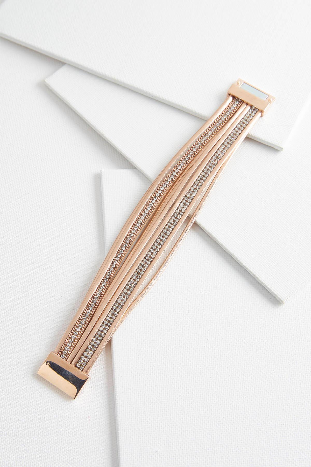 Metallic Faux Leather Bracelet