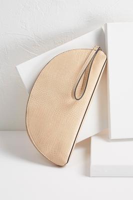 crocodile zip up wristlet