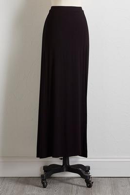 soft solid maxi skirt