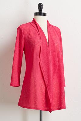 pink drape cardigan