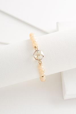 faceted circle stretch bracelet