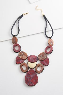 geo tortoise bib necklace