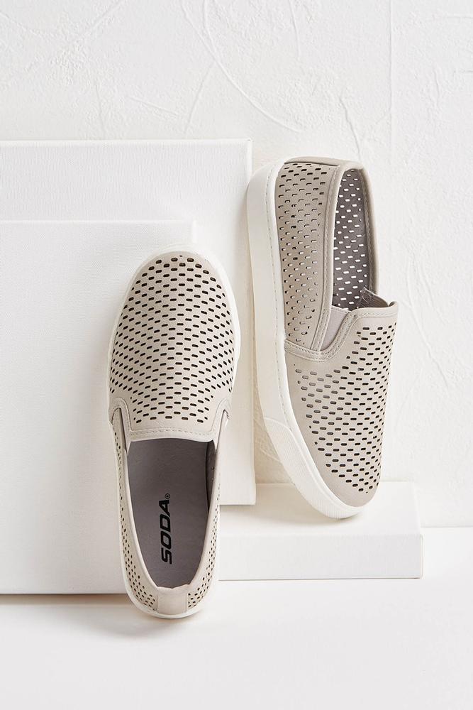 Perforated Slip- On Sneakers