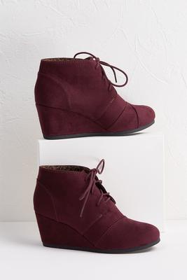lace up wedge shooties