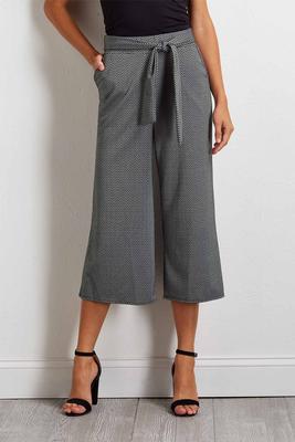 cropped chevron palazzo pants