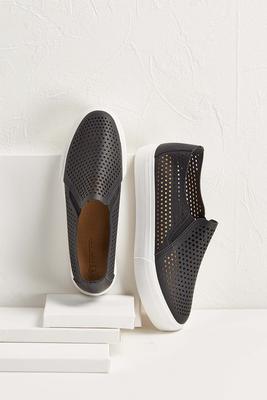 perforated slip-on sneakers