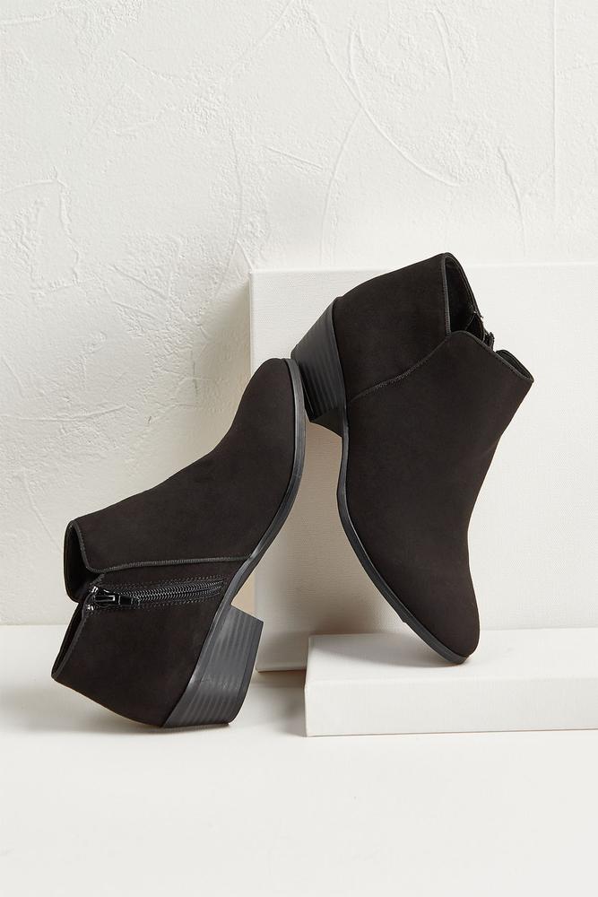 Faux Suede Ankle Boots