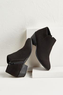 faux suede ankle boots