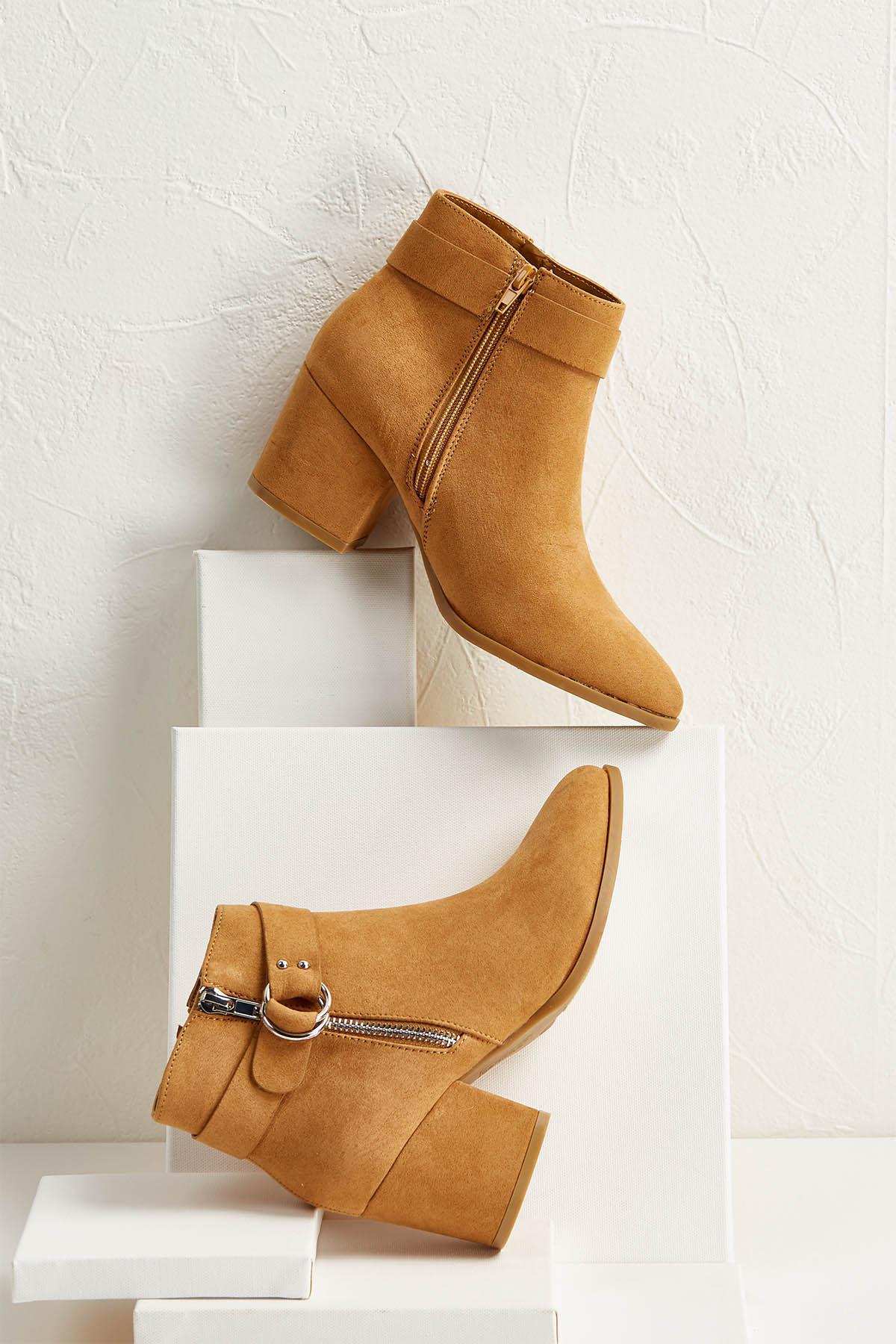 Side Buckle Ankle Boots