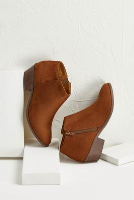 faux suede ankle boots