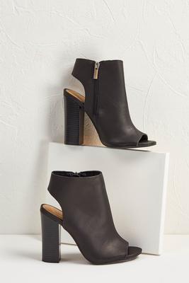 slingback faux leather shooties