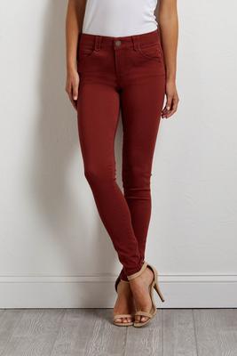 shape enhancing twill pants