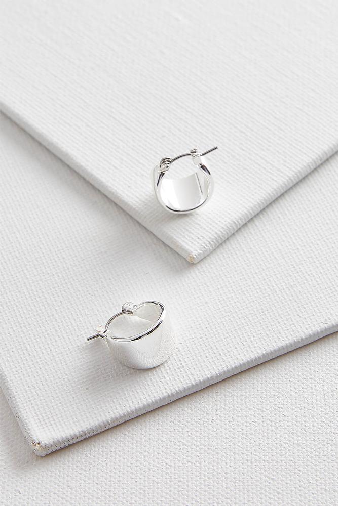 Dainty Wide Metal Hoop Earrings