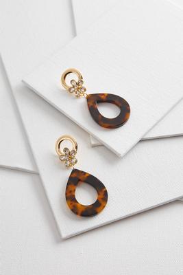 tortoise shell dangle earrings