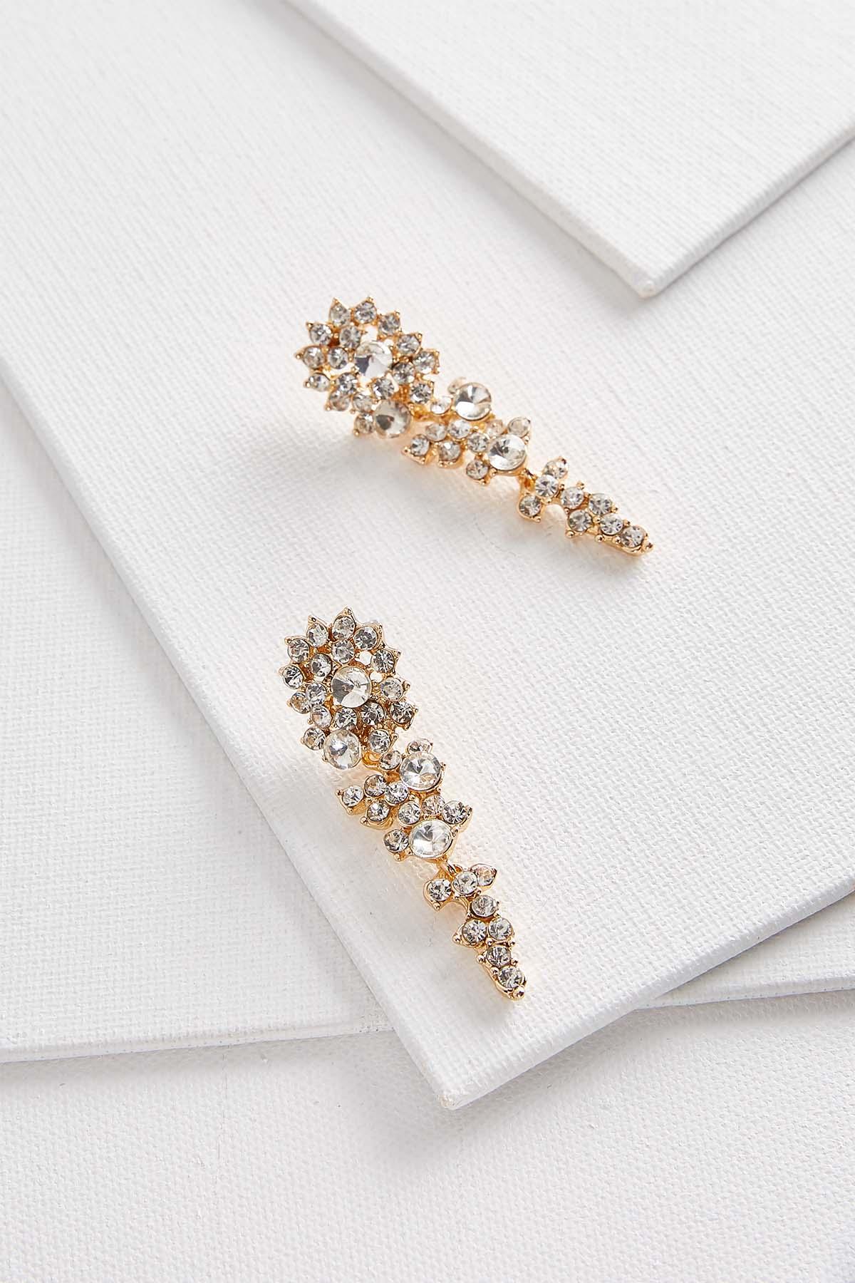 Linear Rhinestone Earrings