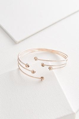sphere end metal cuff bracelet