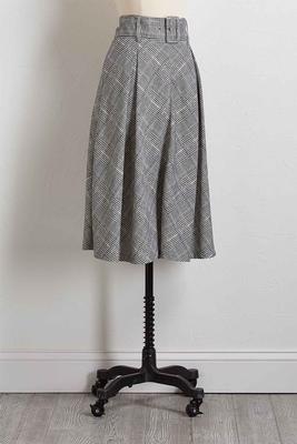 houndstooth midi skirt